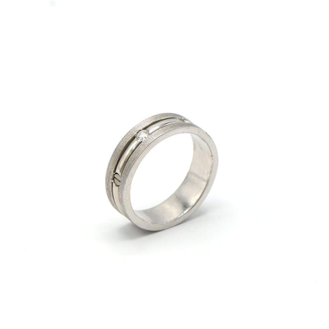 Palladium Diamond Band