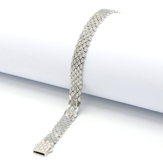 Multirow Diamond Bracelet