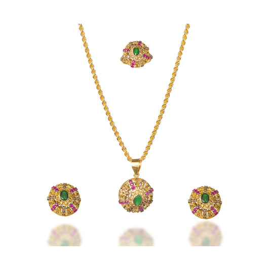 GOLD PENDANT SET-LS04057