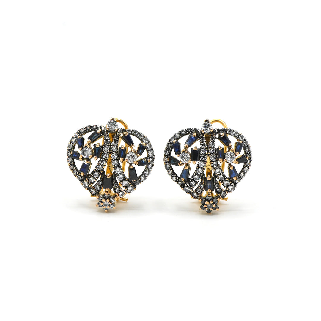 Sapphire Love Ear Studs
