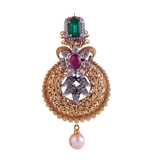 Heritage Hues Gold Earrings